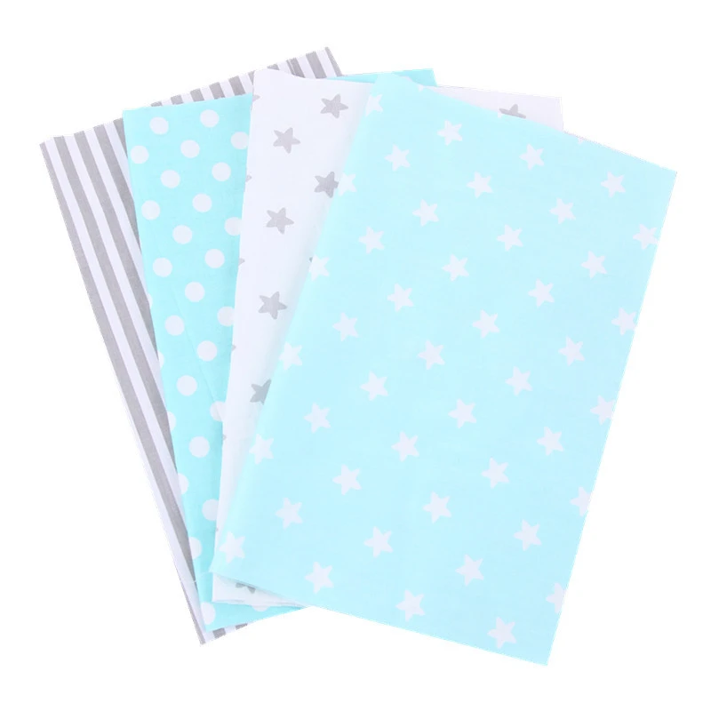 4 Pieces Pure Cotton Patchwork DIY Cloth Handmade Fabrics DIY Accessories