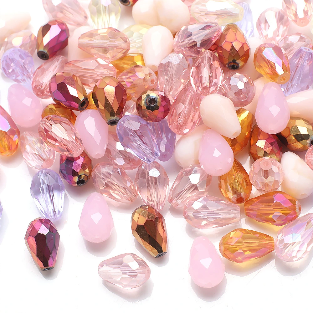50Pcs DIY Jewelry Beads DIY Crafts Glass Beads for Necklace Earrings Bracelet Making