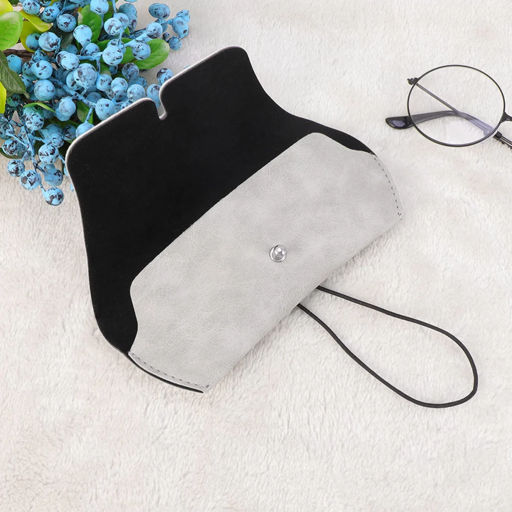 2pcs Decorative Eyeglass Case Leather Eyeglass Container Portable Sunglasses Cases