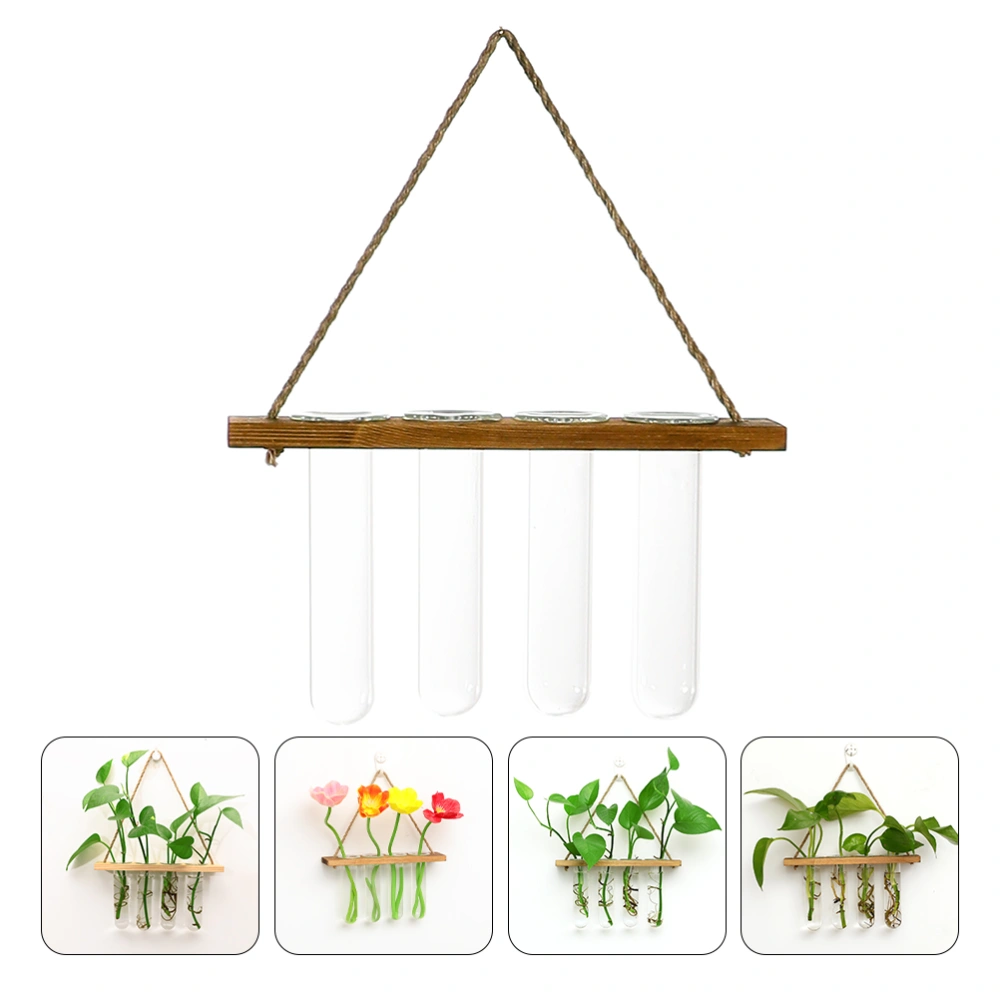 Wall-mounted Hydroponic Vase Hydroponic Glass Tube Plant Holder Random Color