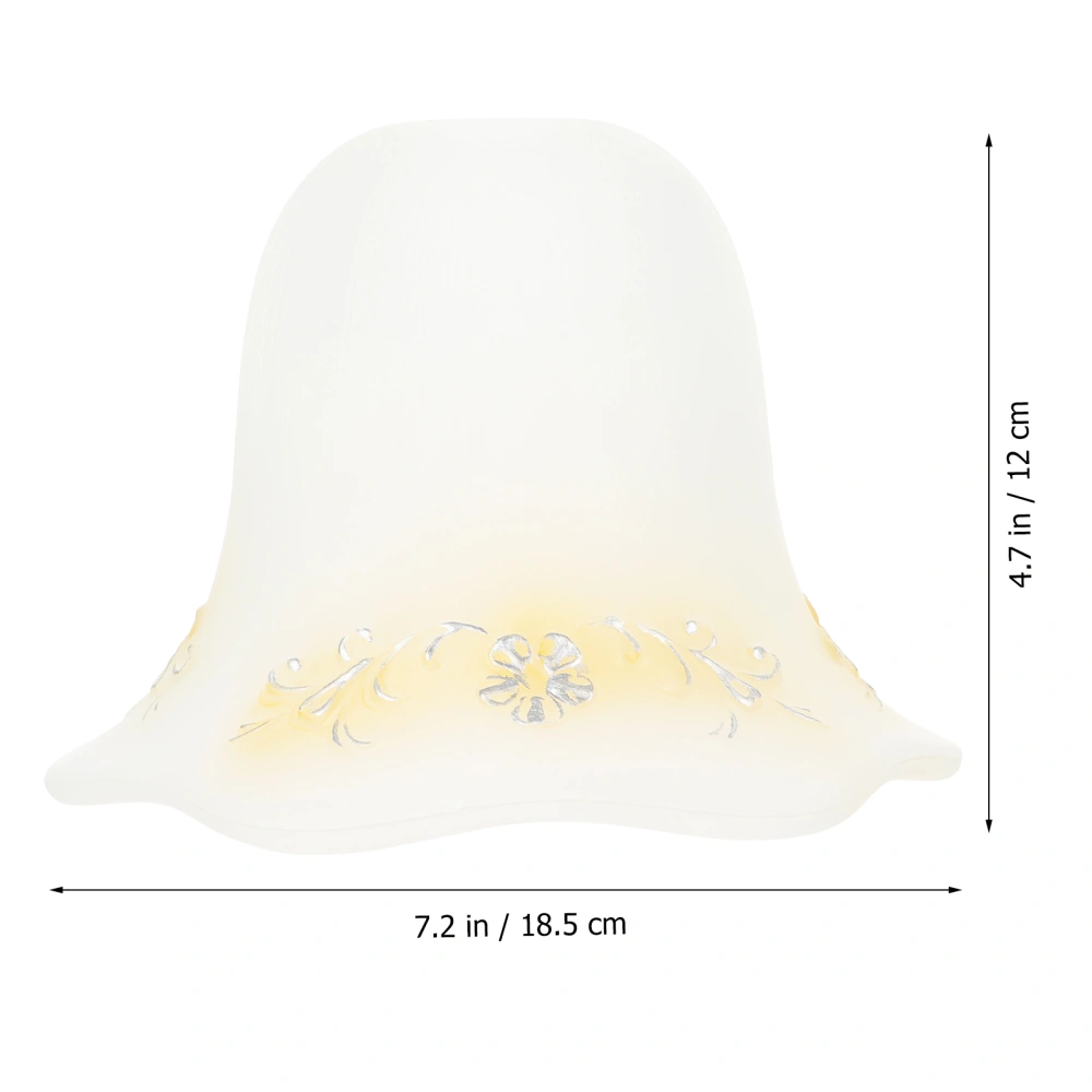 1Pc European Style Lampshade Glass Light Screen Ceiling Lamp Accessory (White)