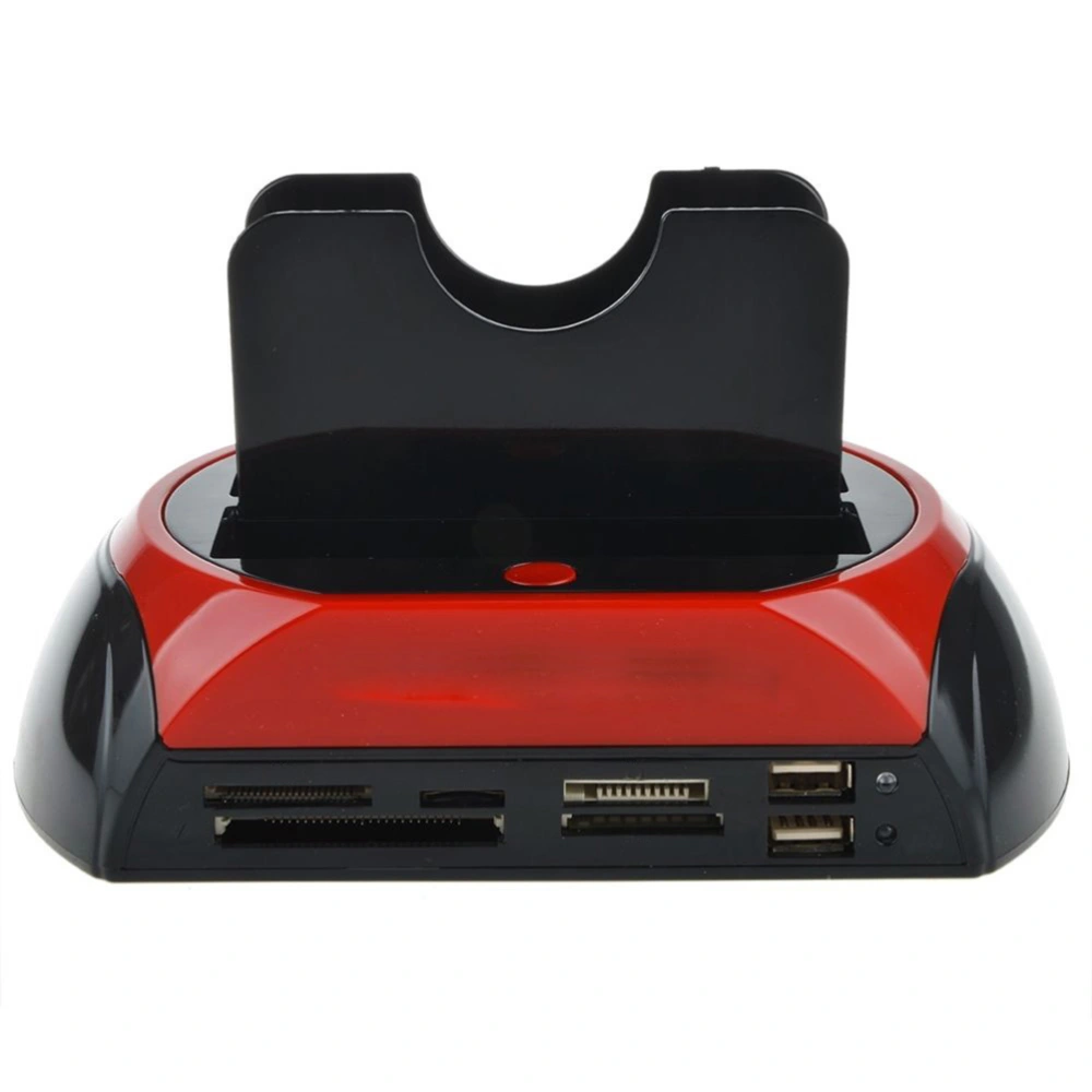 HDD Docking Station IDE SATA Dual USB Clone Hard Drive Multi Function Reader With EU Plug