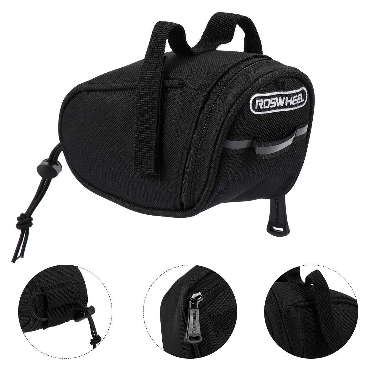 Bike Backseat Bag Cycling Storage Bag Bike Storage Pouch for Outdoor (Black)