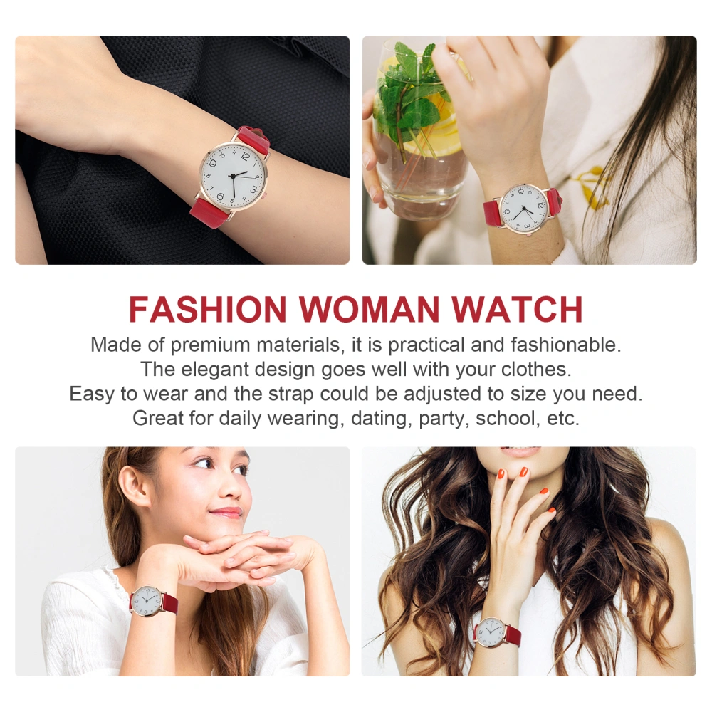 Fashionable Women Personality Wristwatch Retro Watch Concise Leather Watch