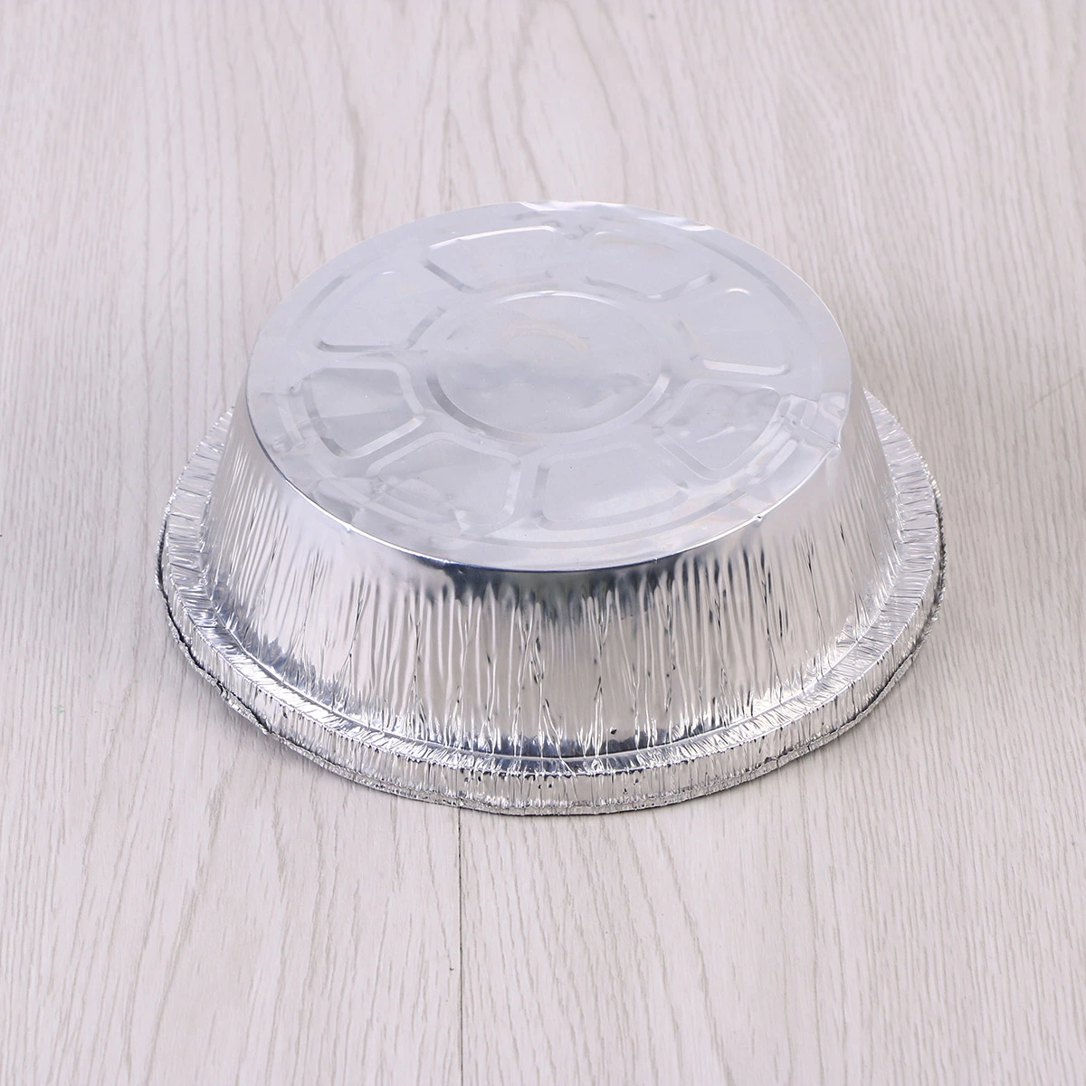 30pcs 6 Inch Round Shape Disposable Durable Aluminum Foil Plate Take Out Pans for Meals Prep, Pies, Cakes, Meats (No Lids)