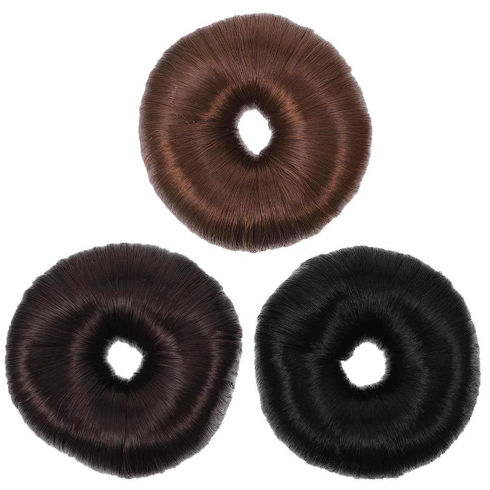 3pcs Hairpiece Scrunchies Ponytail Chignon Hair Bun Extension Hair Holders