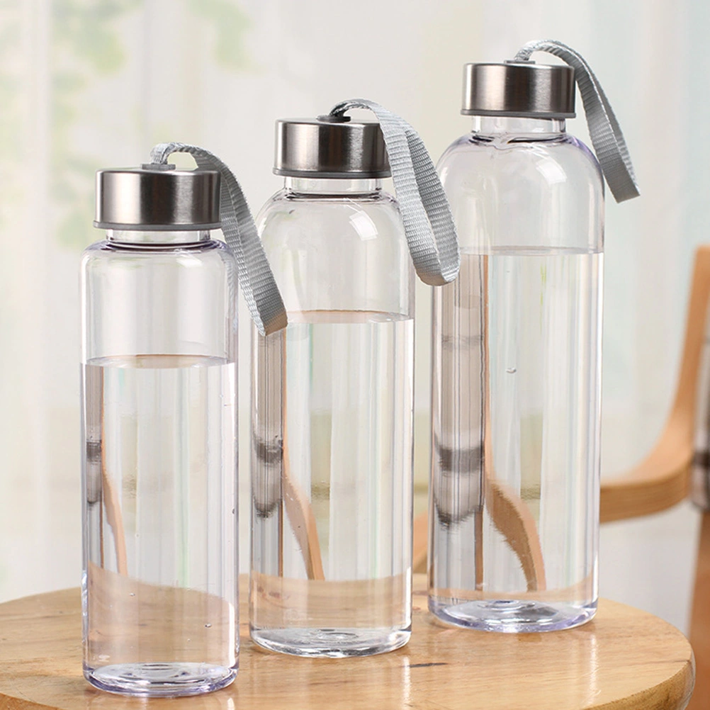 Plastic Leakproof Water Bottle Portable Transparent Anti-fall Drinking Bottle for Outdoor Sports Travel (300ml)