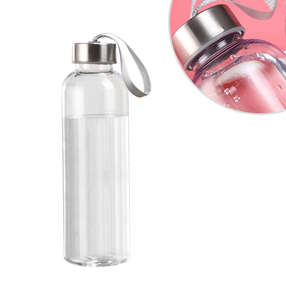 Plastic Leakproof Water Bottle Portable Transparent Anti-fall Drinking Bottle for Outdoor Sports Travel (300ml)