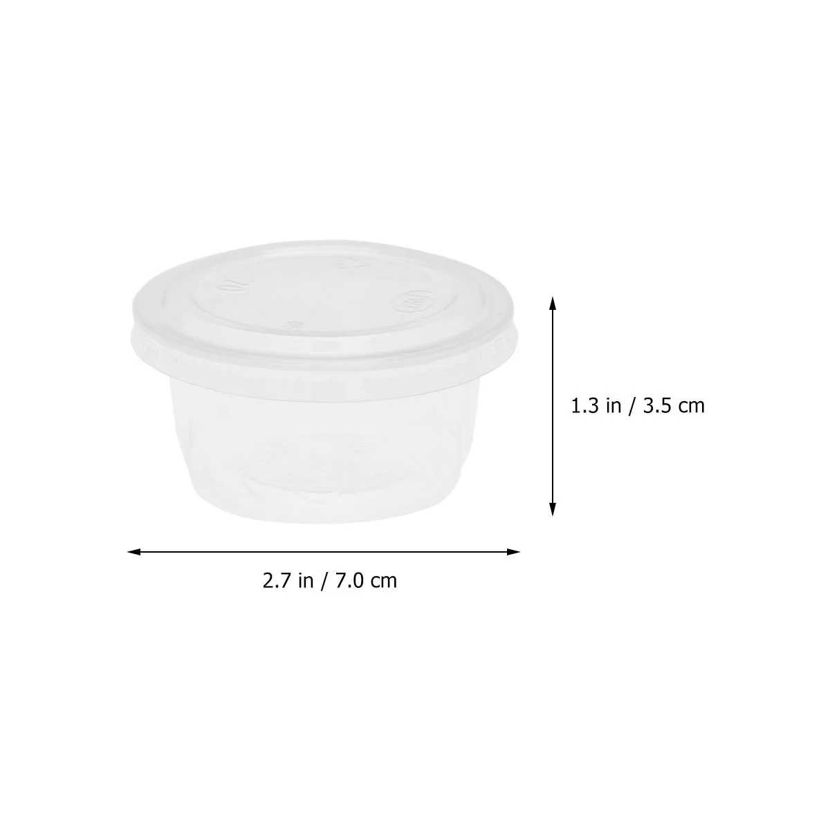 100 Set of 90ml Disposable Plum Blossom Pattern Plastic Yogurt Cups Condiment Cup with Lids for Sauce Yogurt Jelly Pudding