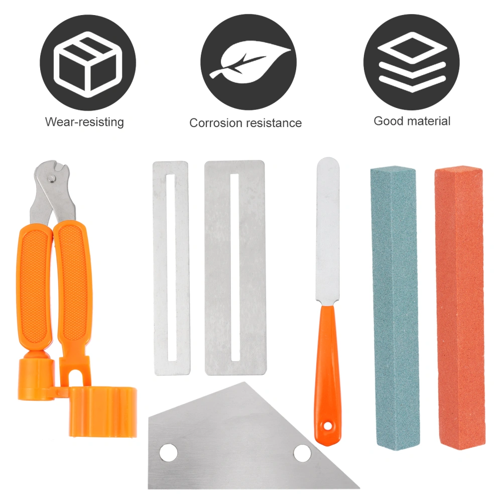 1 Set Guitar Repair Kit String Winder Cutter Grinding Stone Sanding Tool