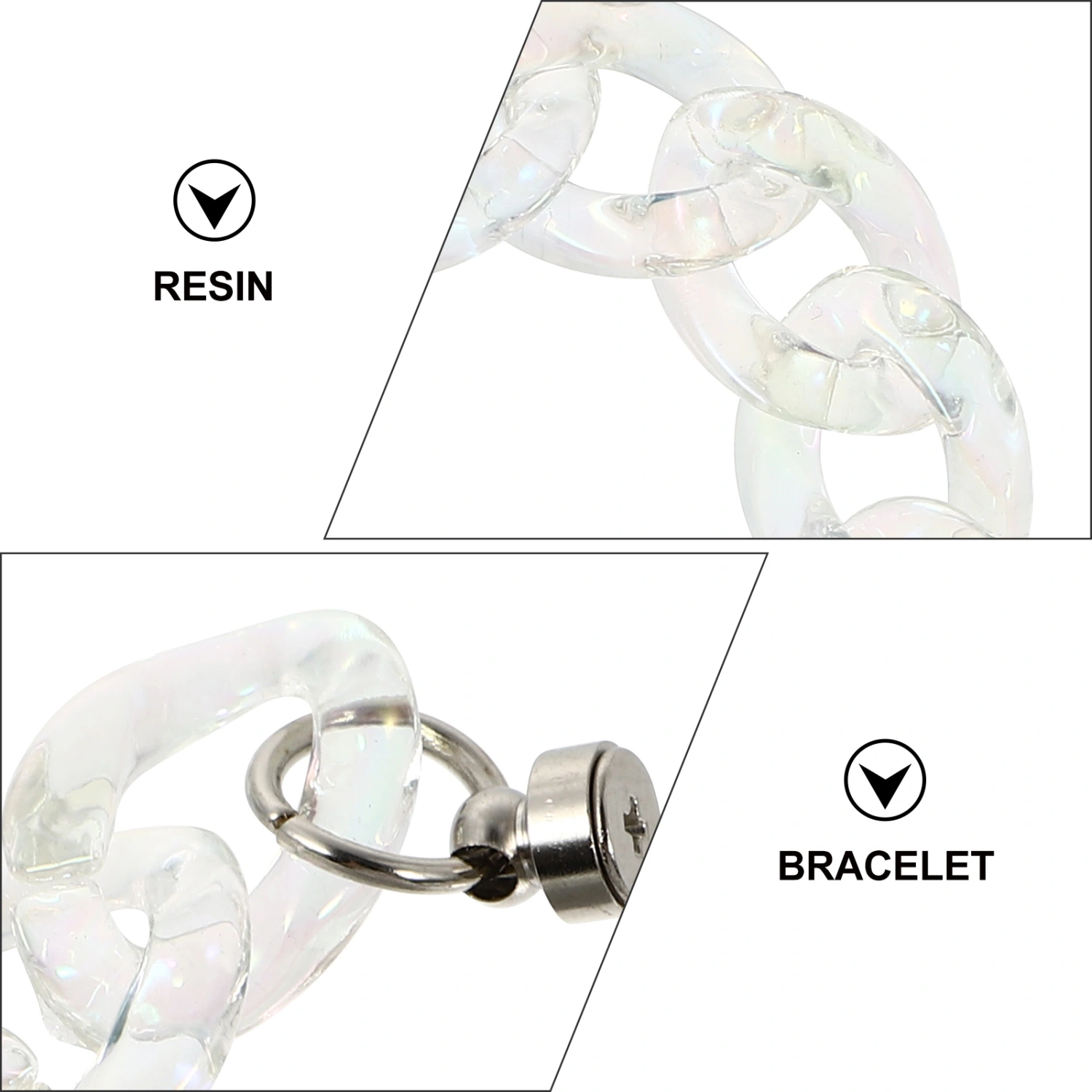 2PCS Resin Bracelet Mobile Phone Lanyard Handheld Lanyard Phone Case Accessory