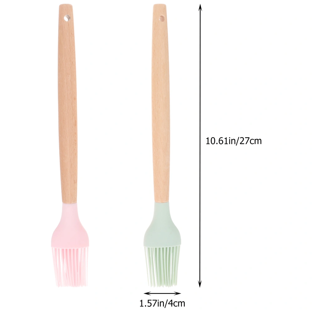 2pcs Oil Brushes Silicone Baking Brushes Pastry Brushes Kitchen Sauce Brushes