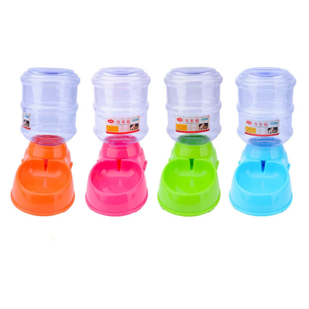 Dog Automatic Drinking Fountain Pet Cat Automatic Feeding Device Pet Food Bowl Water Bowl Drinking Water Basin 3.5L (Orange)
