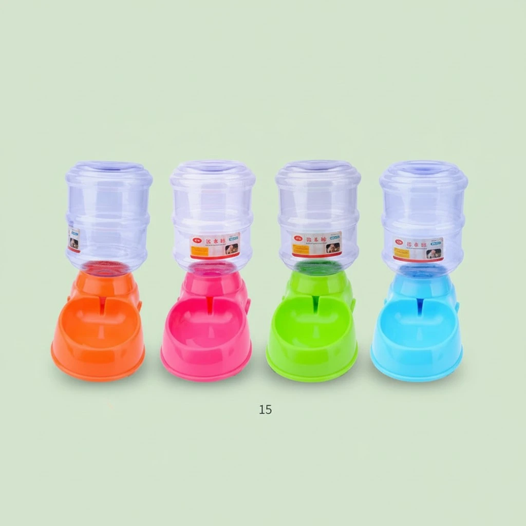 Dog Automatic Drinking Fountain Pet Cat Automatic Feeding Device Pet Food Bowl Water Bowl Drinking Water Basin 3.5L (Orange)