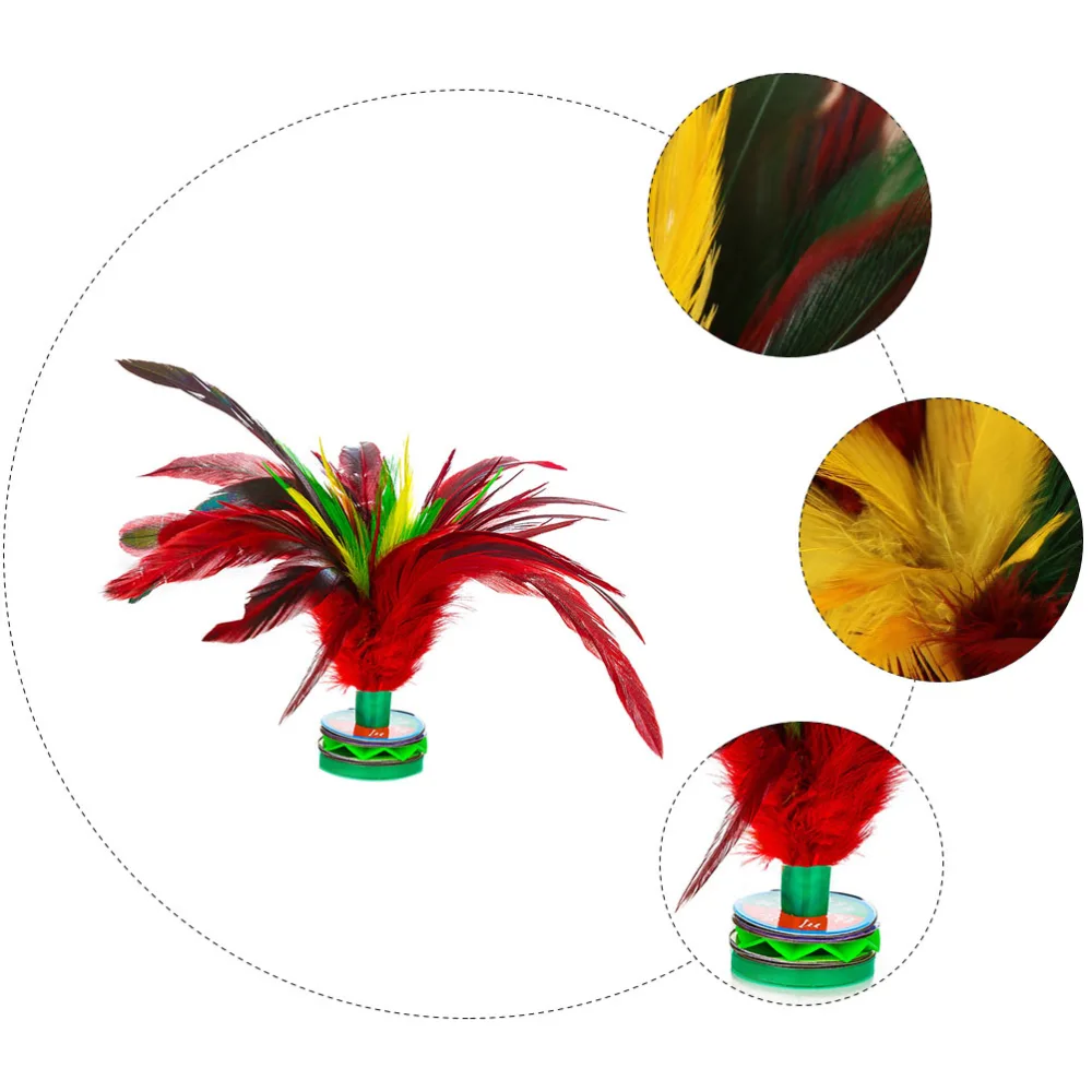 4pcs Kick Feather Shuttlecocks Foot Toy Playing Game Kicking Shuttlecock