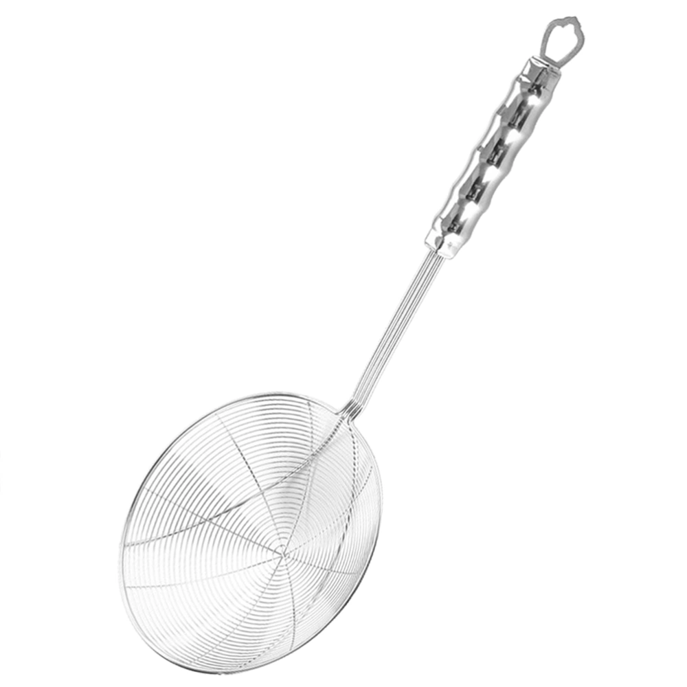 Stainless Steel Wire Mesh Colander Long Handle Strainer Kitchen Food Serving Skimmer (18cm)