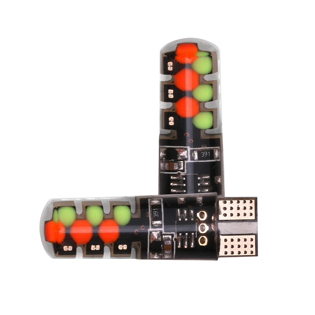 1 Pair T10 COB 12SMD 12V Auto Remote Controlled RGB LED Lamp Car Interior Lights Car License Plate Light with Controller