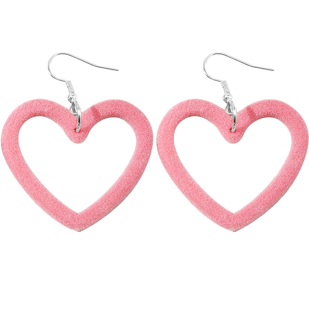 2 Pairs Heart Earrings Dangle Drop Earrings Valentine's Day Unique Gifts for Women