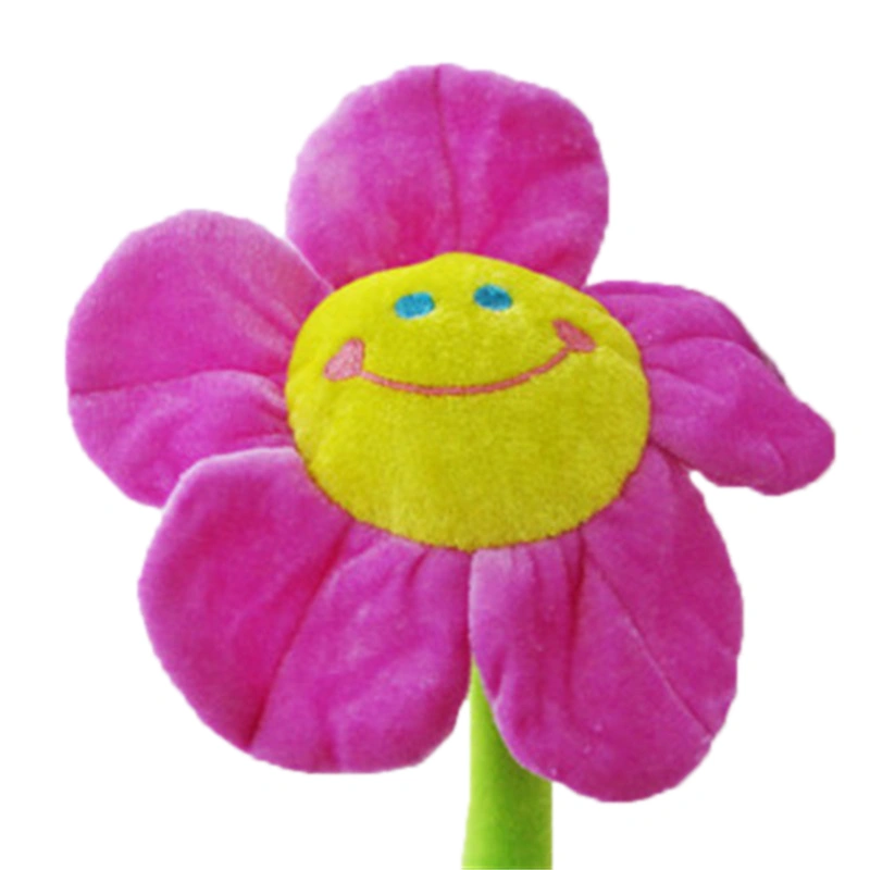 Plush Sun Flower Simulation Plush Cartoon Sunflower Plant Plush Toys for Wedding Party Purple 90cm/35.4in