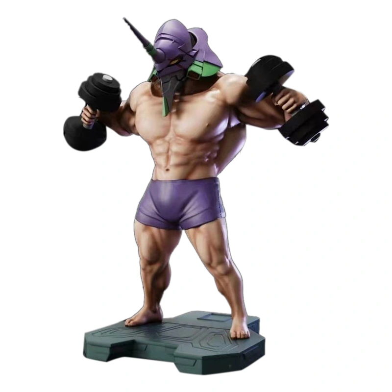 Cartoon Male Action Figure Exquisite Handsome Muscle Illuminated Decorative Action Sculpture Model Statue Type 3