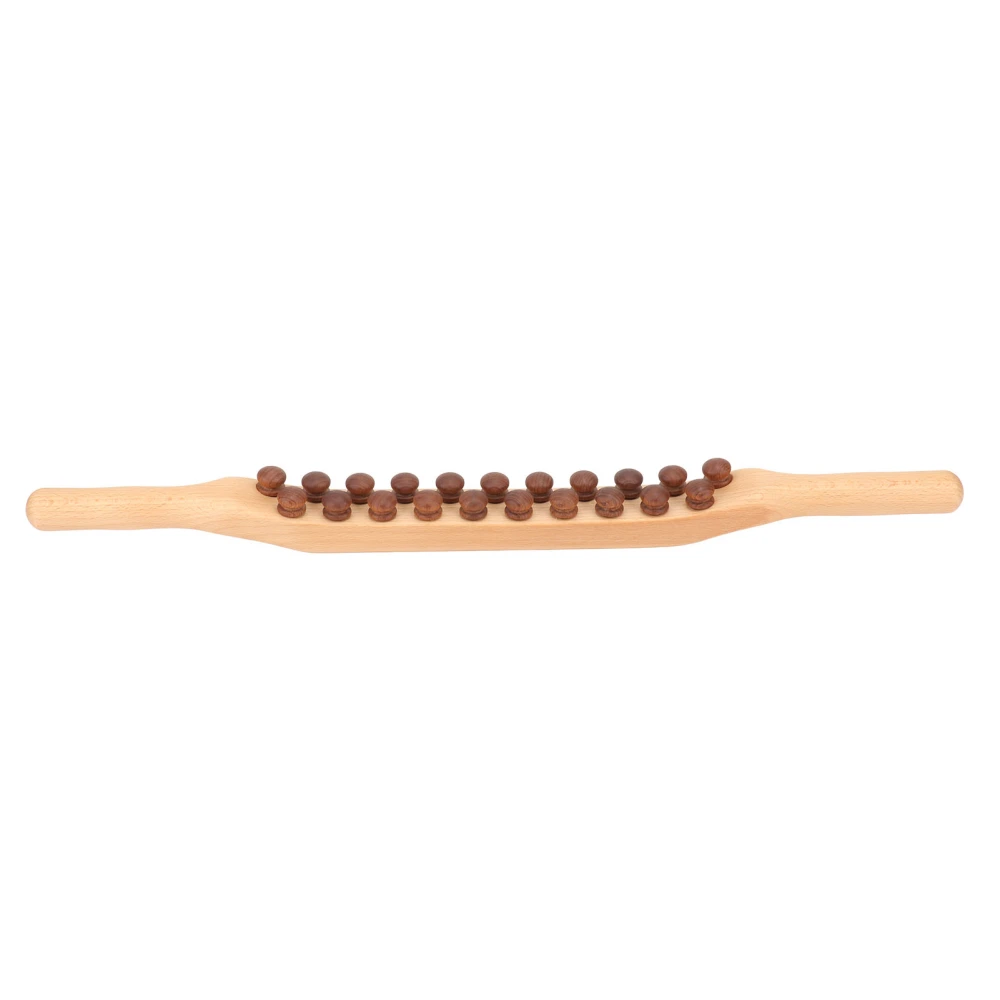 Wooden Scraping Stick Relieve Fatigue Reduce Soreness Double Sided Massage Wooden Scraping Rod for Bedroom 21 Beads