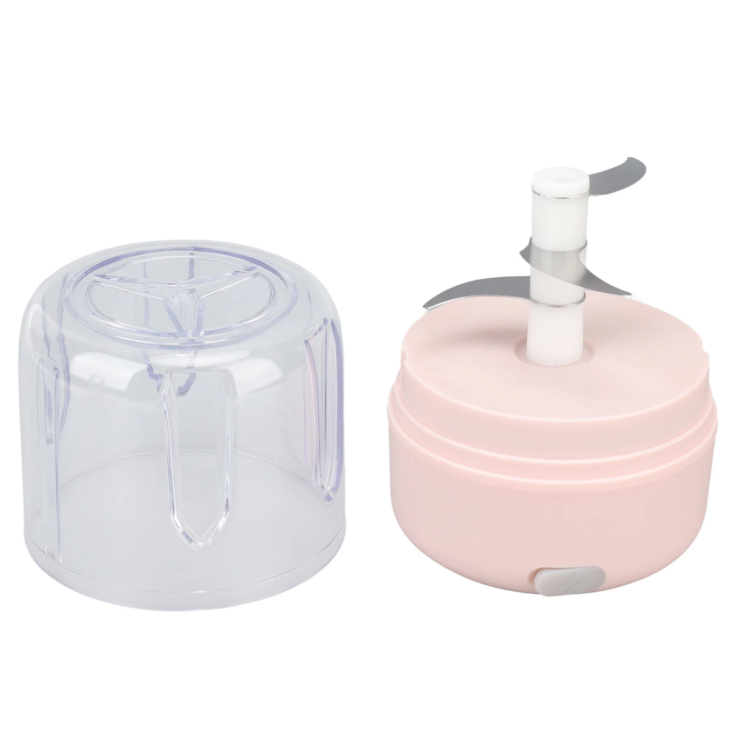 Mini Electric Garlic Chopper Large Capacity Powerful Motor 304 Stainless Steel Food Processor 250ml Pink