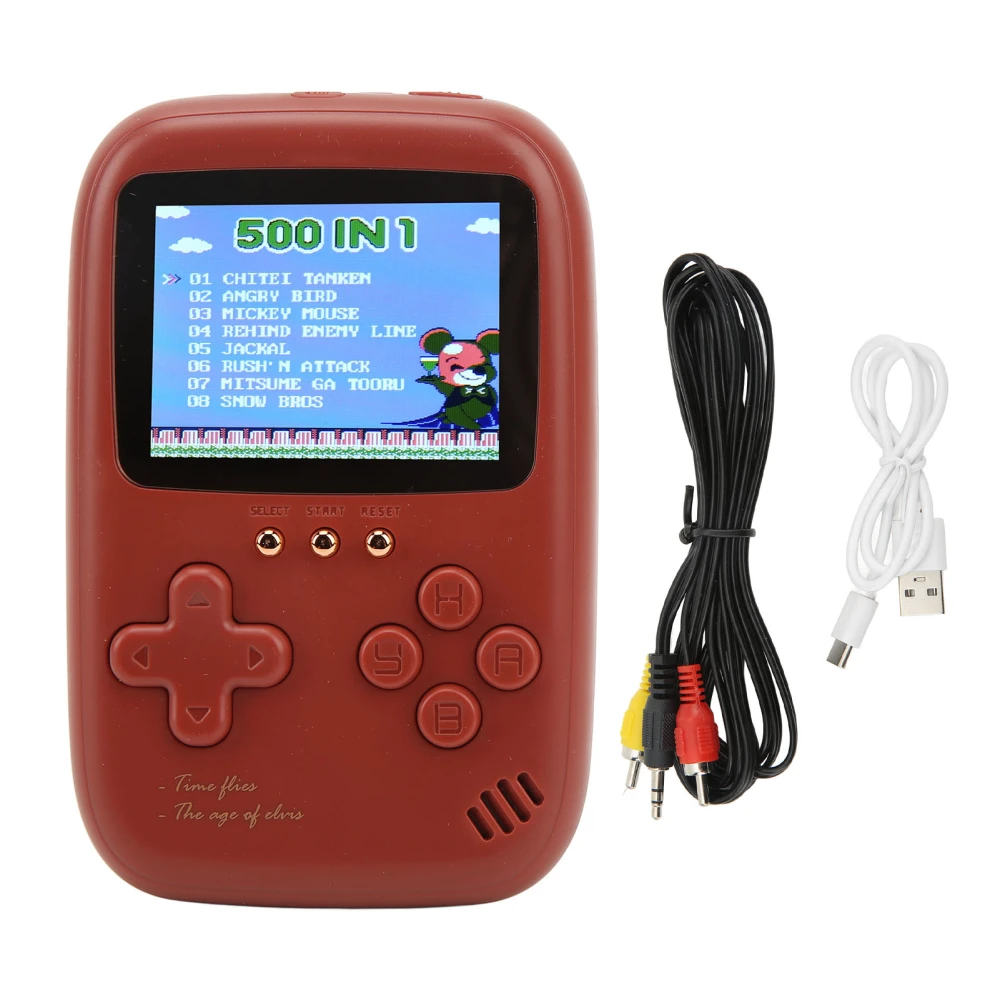 Handheld Game Console Recycle Chargeable Portable Retro Mini Lightweight 10000mAh Multiple Games Video Games Player Red