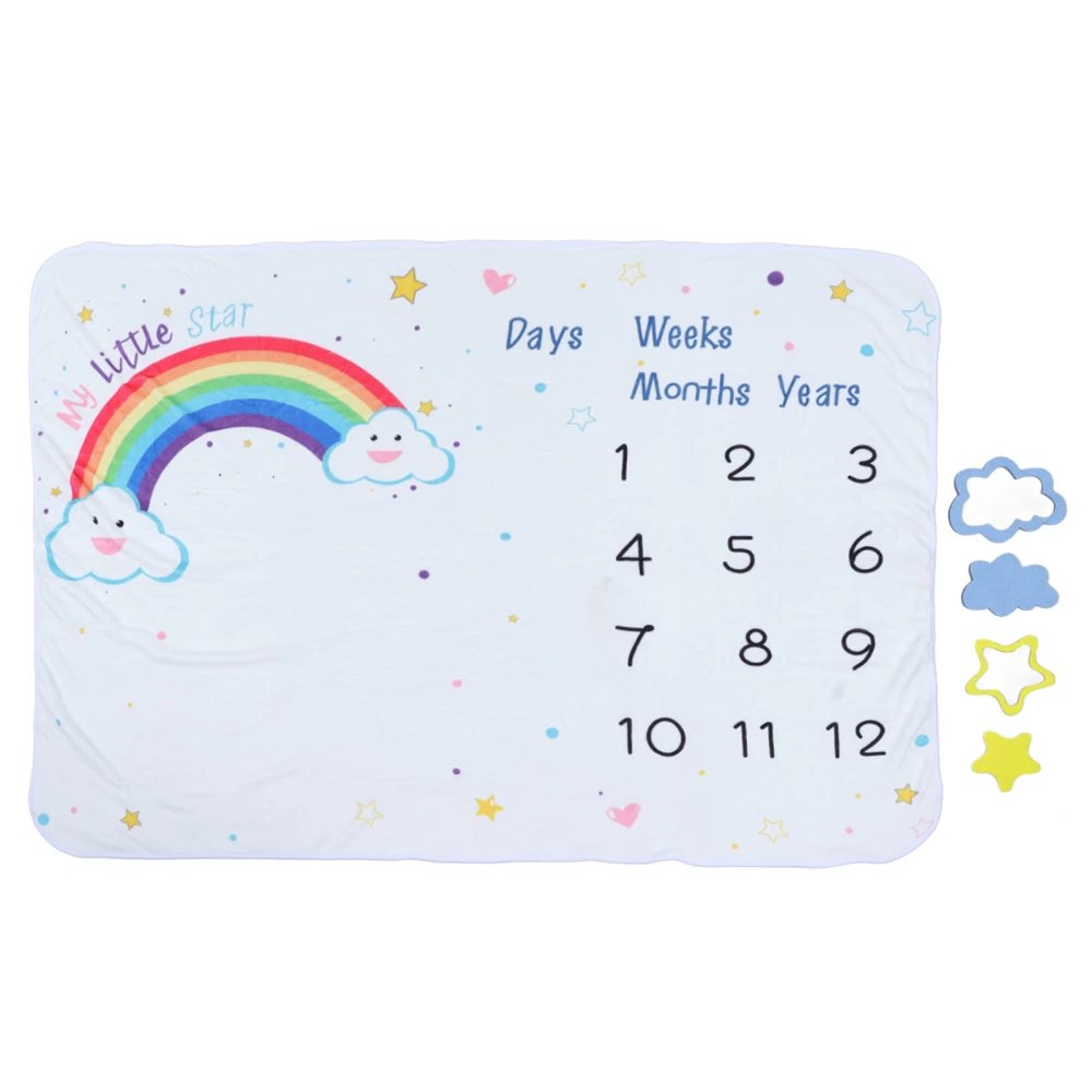 Baby Monthly Milestone Blanket Fashionable Unisex Soft Infant Milestone Blanket for Newborn Photography