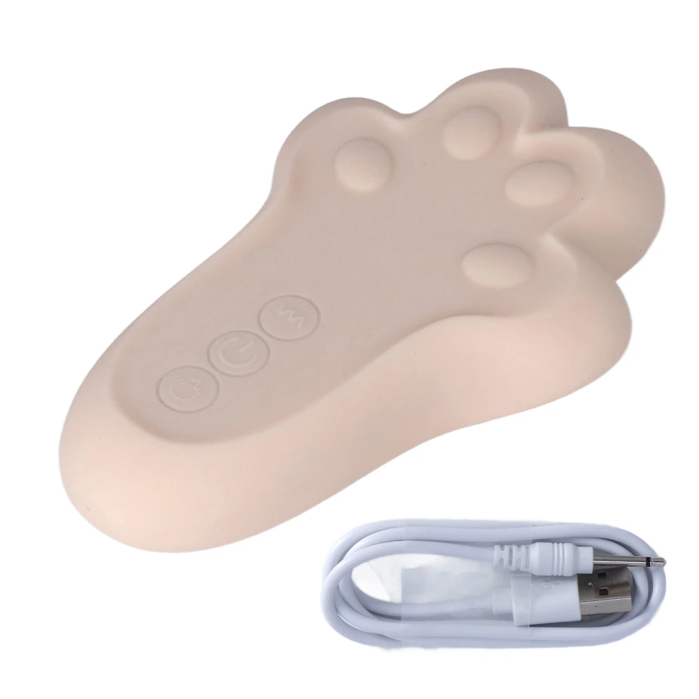 Lactation Massager Vibration Hot Compress Waterproof USB Charge Reduce Swelling Pain Silicone Breastfeeding Massager Flesh Color