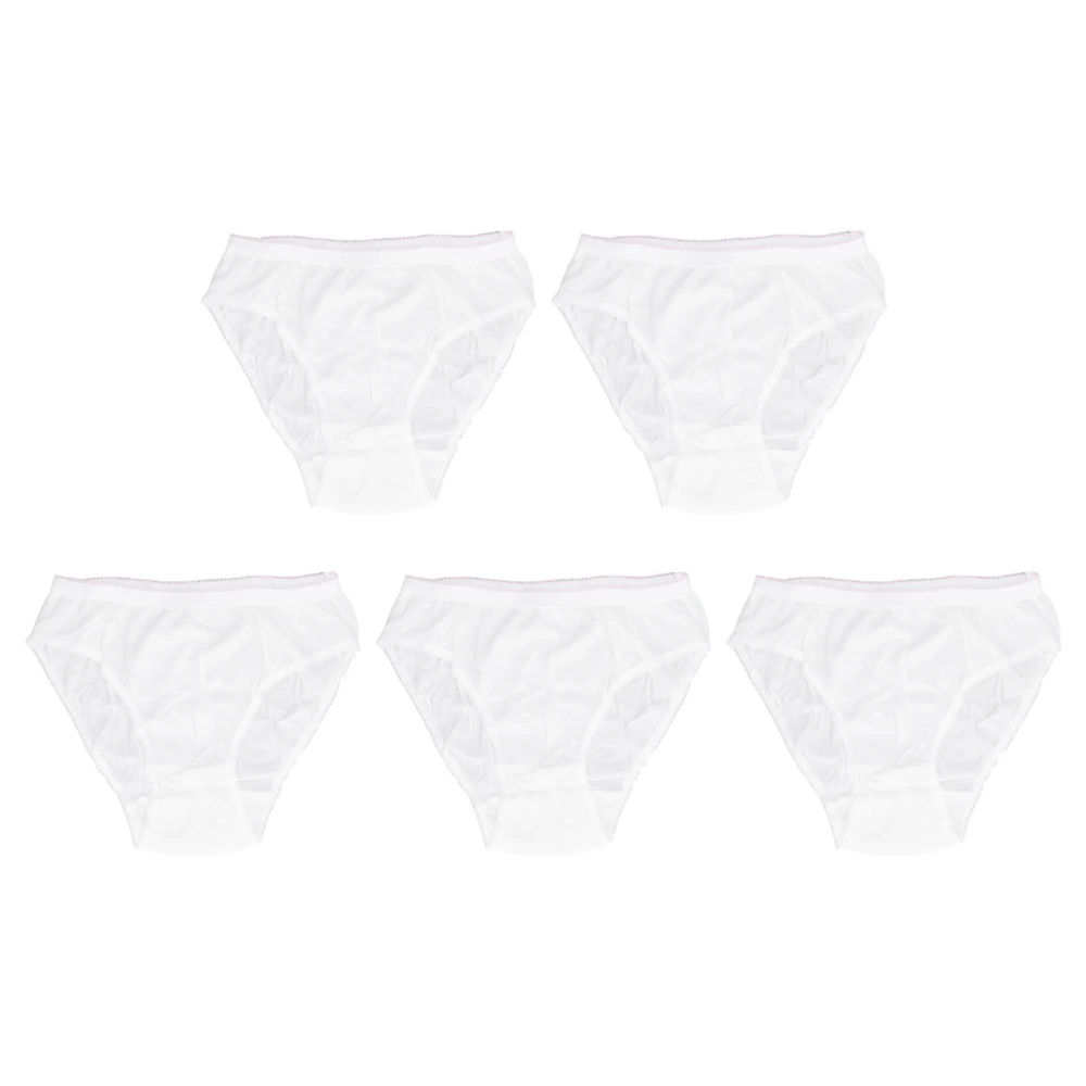 5Pcs Women Disposable Underwear Pure Cotton Maternity Disposable Underwear for Traveling Pink XL