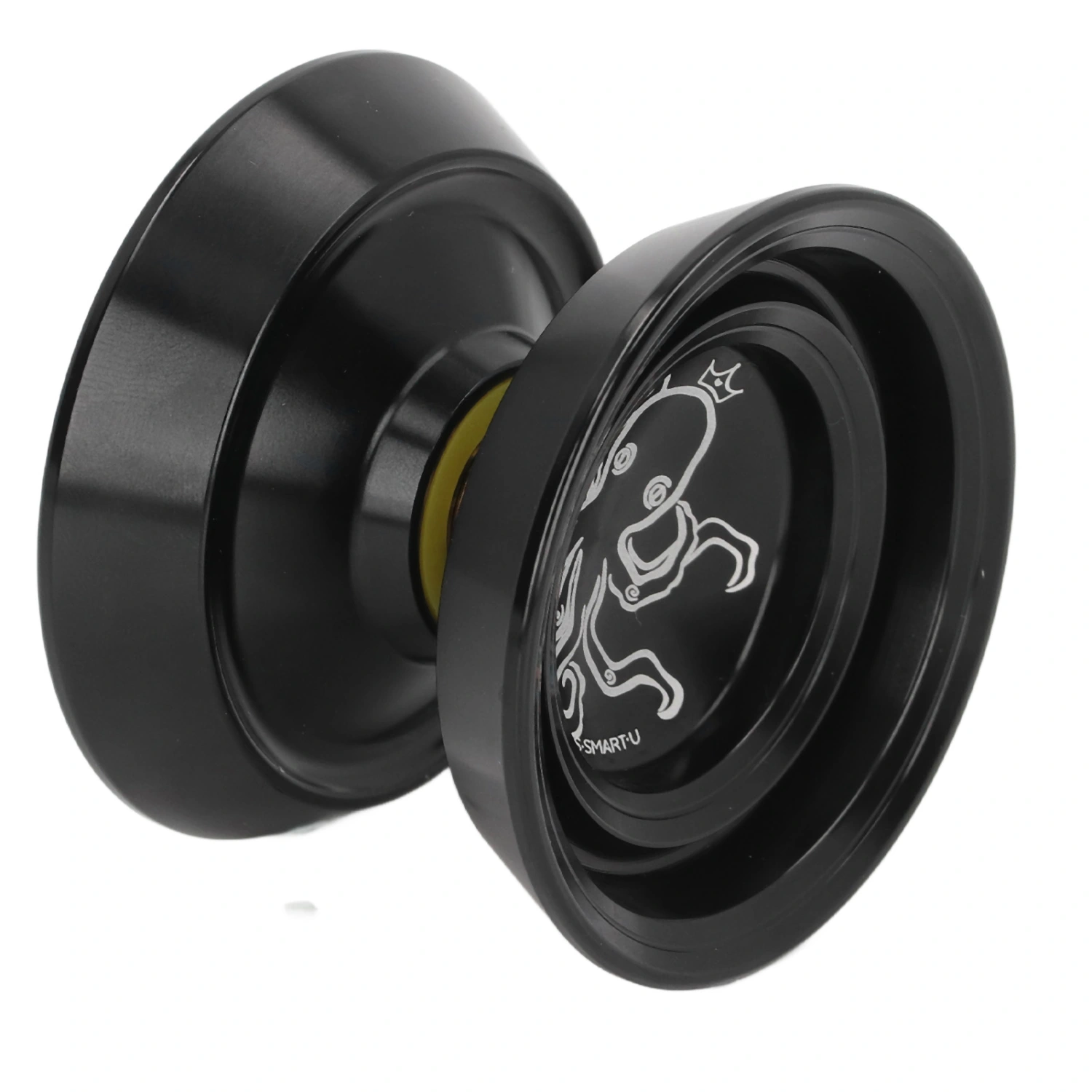YoYo Ball Unresponsive Aluminum Alloy Advanced Fade Free Exquisite for Competition with Glove 3pcs Strings Black