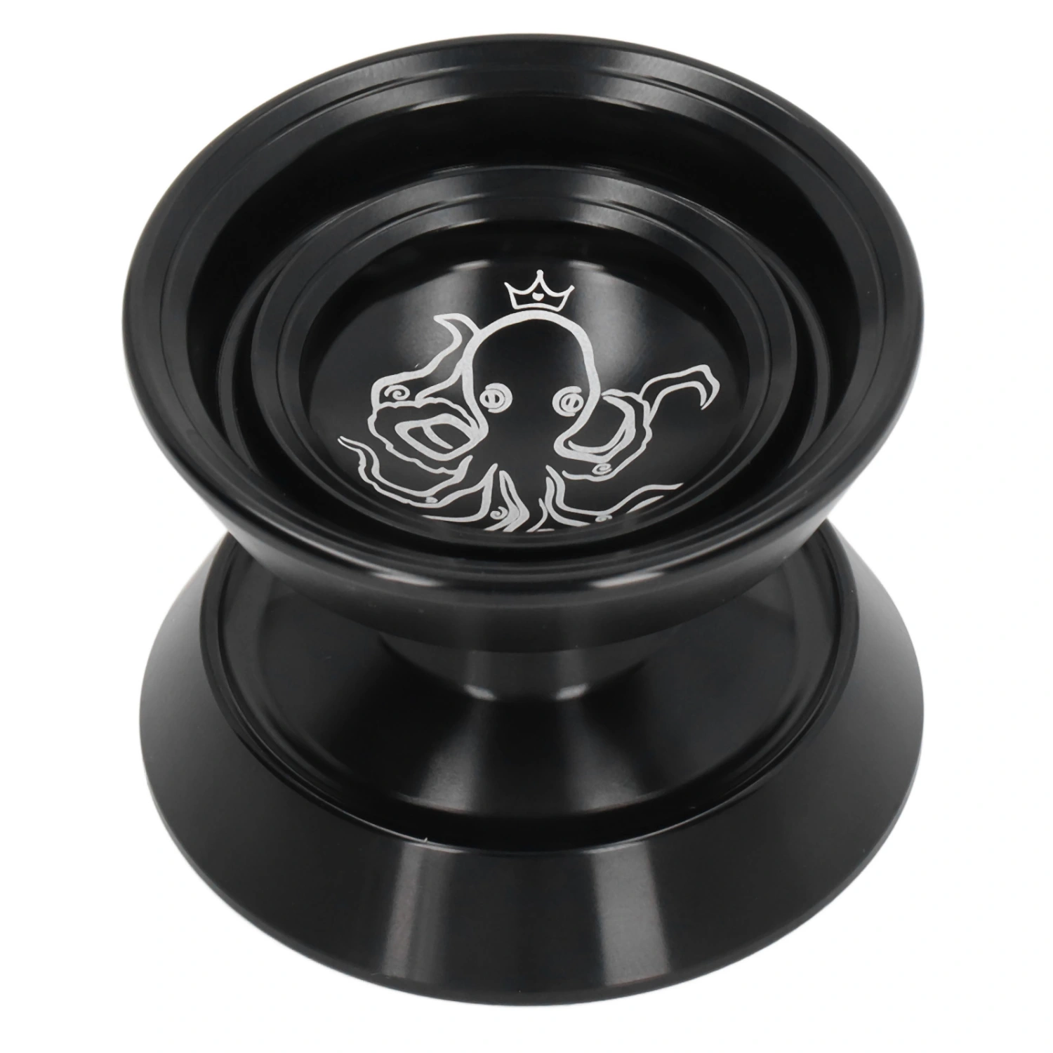 YoYo Ball Unresponsive Aluminum Alloy Advanced Fade Free Exquisite for Competition with Glove 3pcs Strings Black