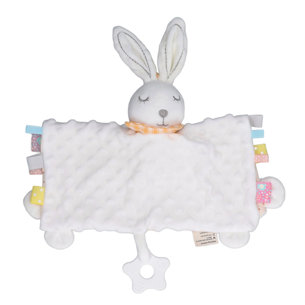 Baby Bunny Security Blanket Chewable Accompany Enrich Senses Baby Security Blanket