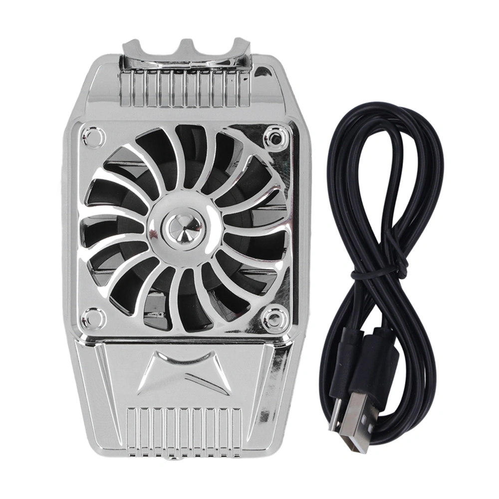 Phone Clip Cooler Low Operation Noise Rapid Cooling Gaming Phone Heatsink Cooling Fan for Home Silver