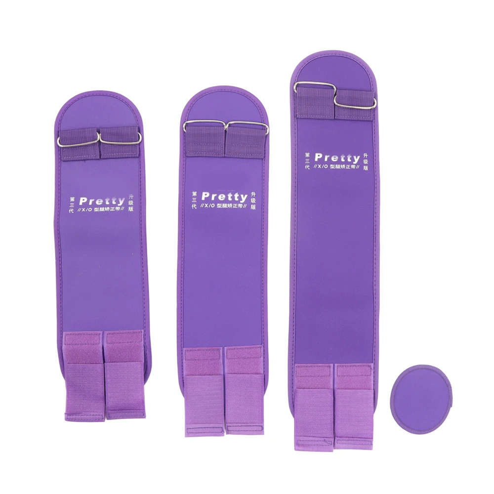 Leg Correction Belt Elastic Breathable Straightening Strap X O Leg Type Leg Corrector Band for Adults Child Purple L