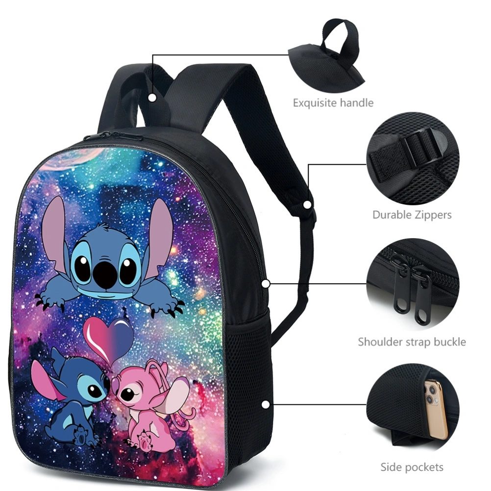 3Pcs Kid Bookbags Set Cartoon Backpack with Lunch Bag Pencil Case for School Outdoor Travel Camping Picnic