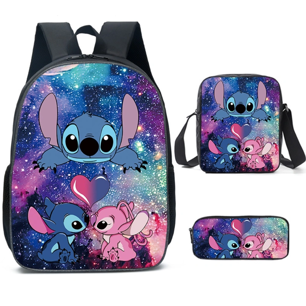 3Pcs Kid Bookbags Set Cartoon Backpack with Lunch Bag Pencil Case for School Outdoor Travel Camping Picnic
