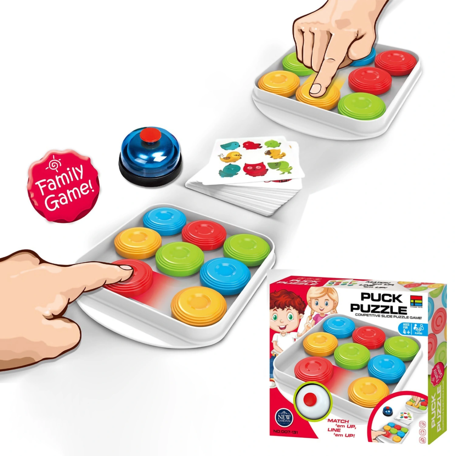 Intelligent Puck Puzzle Plastic Multiplayer Interactive Board Game Color Matching Puzzle