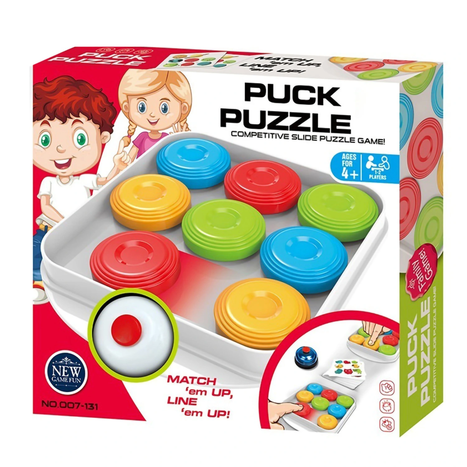 Intelligent Puck Puzzle Plastic Multiplayer Interactive Board Game Color Matching Puzzle