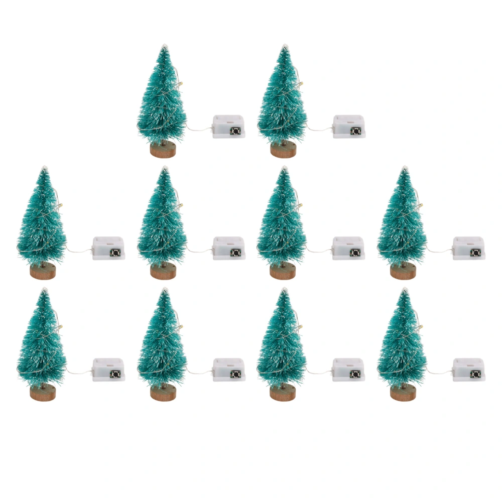 10Pcs Dollhouse Christmas Tree 1:12 Flashing Mini Decor Doll House Miniature Decoration