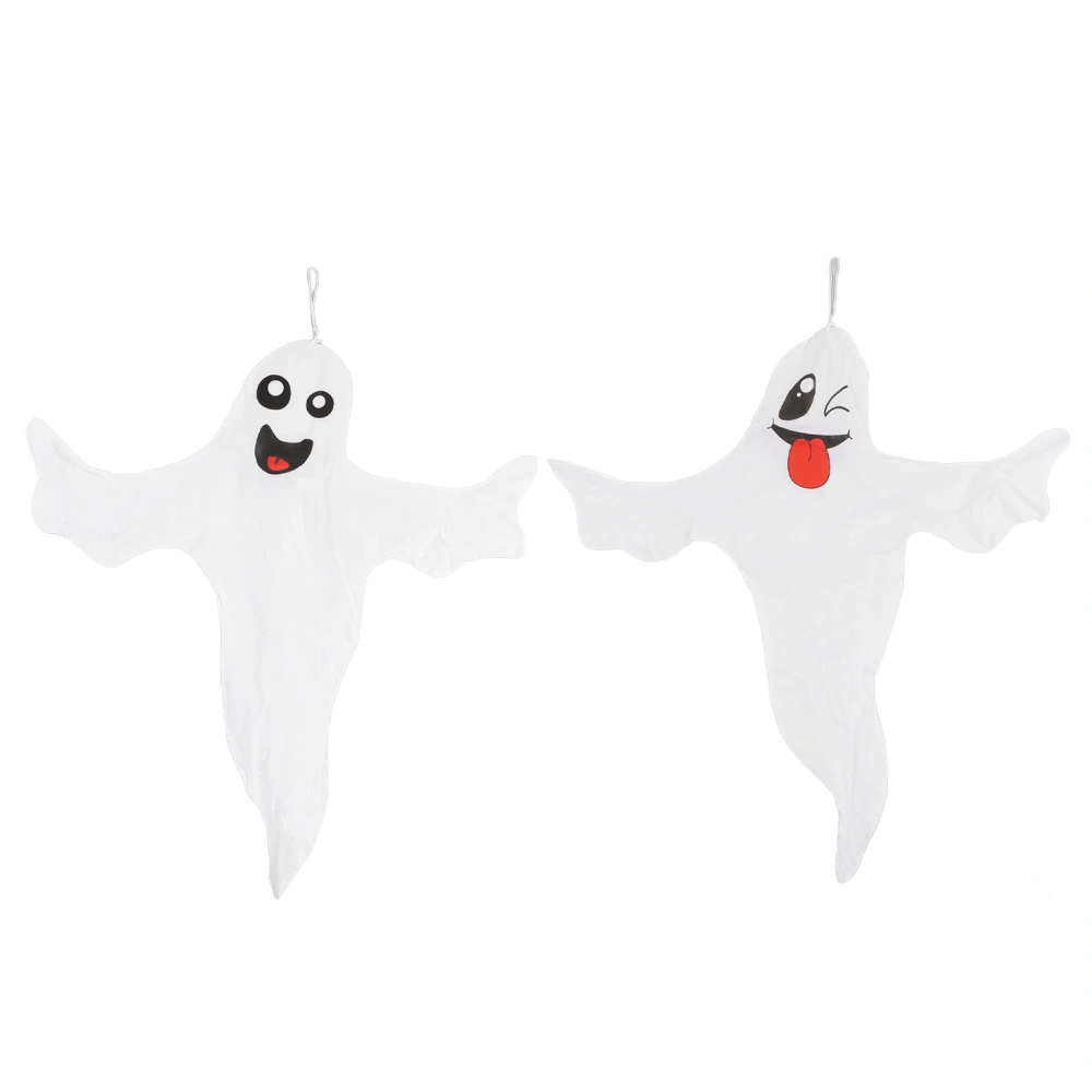 2PCS Cloth Halloween Hanging Pendant Outdoor Cartoon Shaking Ghost Decoration for Festival Scenes