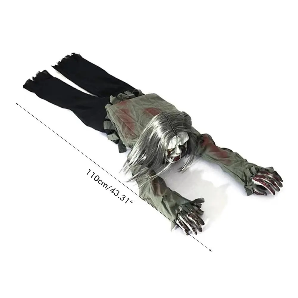 Halloween Electric Crawling Ghost with Horror Voice Sound Control Creeping Bloody Ghost Prop Halloween Party Decor Haunted House Props