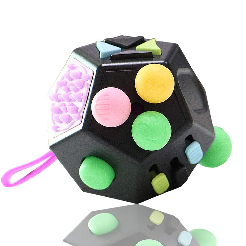 12 Sided Toy Stress and Anxiety Relief Depression Anti Cube for Children and Adults
