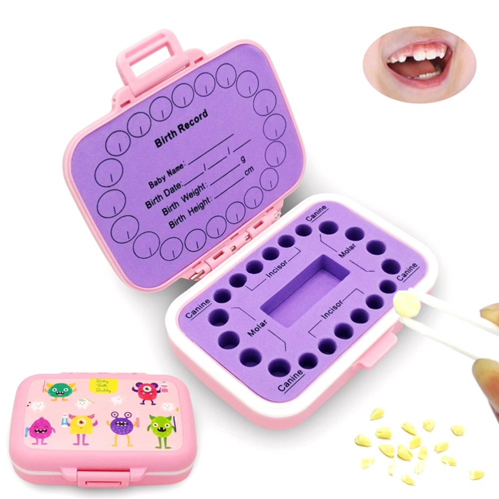 Baby Teeth Keepsake Box PP Tooth Fairy Boxes Kids Tooth Storage Holder Organizer Cute Children Tooth Fetal Hair Container