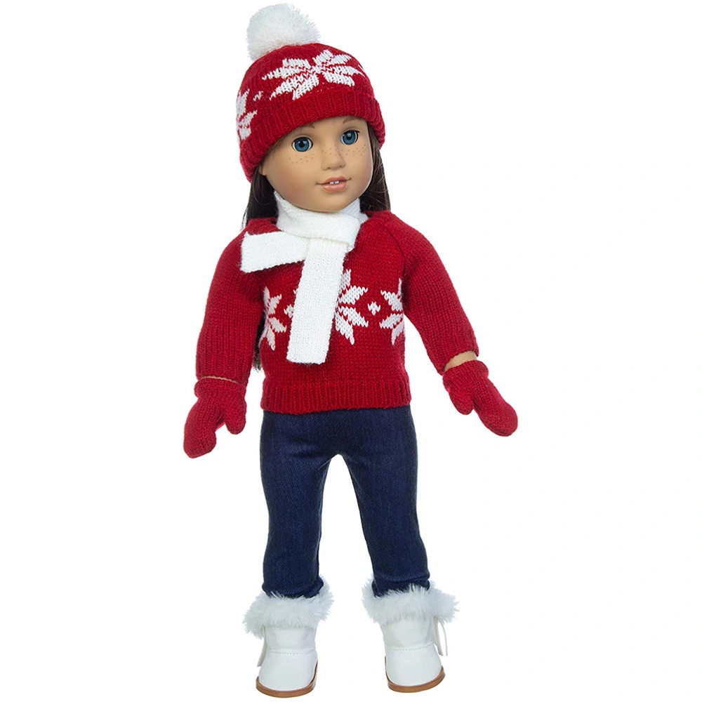 Doll Clothes Doll Winter Warm Outfits Accessories Sweater Trousers Scarf Gloves