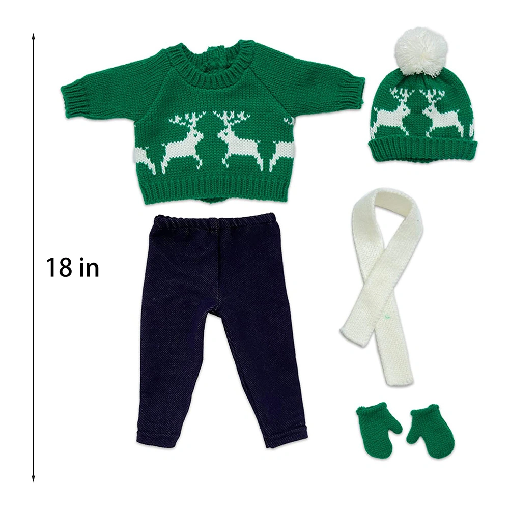 Doll Clothes Doll Winter Warm Outfits Accessories Sweater Trousers Scarf Gloves