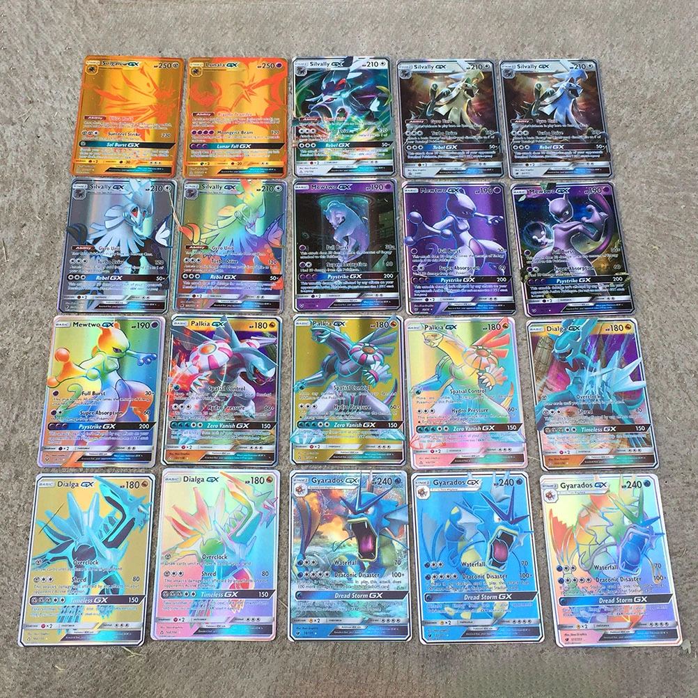 100Pcs Card Set Cartoon Game Card Children TCG Style Card