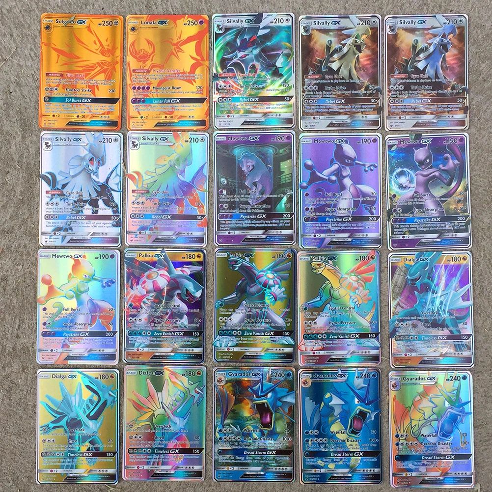 100Pcs Card Set Cartoon Game Card Children TCG Style Card