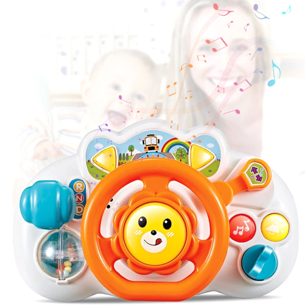 Baby Simulation Steering Wheel Toy with Sound Light Kids Mini Steering Toys Early Education Toys Children Gift