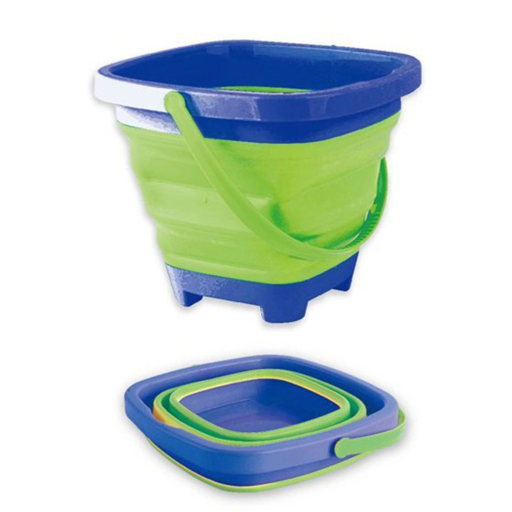 Multifunctional Foldable Beach Bucket Sand Toy for Kids Plastic Sand Bucket Expandable Sand Pail